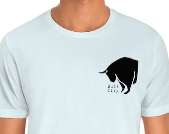 Bull City Unisex Short Sleeve Tee Durham NC Bull City T-Shirt Dirty Durham Bull City T Shirt Durham NC Small Logo Tee