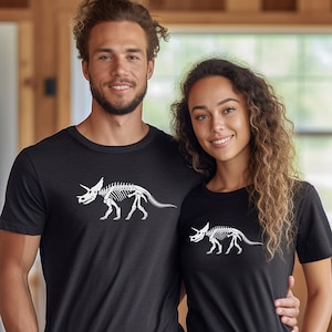 Triceratops Dinosaur Unisex Jersey Short Sleeve Tee Triceratops T Shirt Men Dinosaur Tee Women Dinosaur Shirt Unisex Fossil T-Shirt