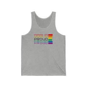Proud Rainbow Pride Unisex Tank Top Portion of Proceeds to LGBTQ+ Organizations
