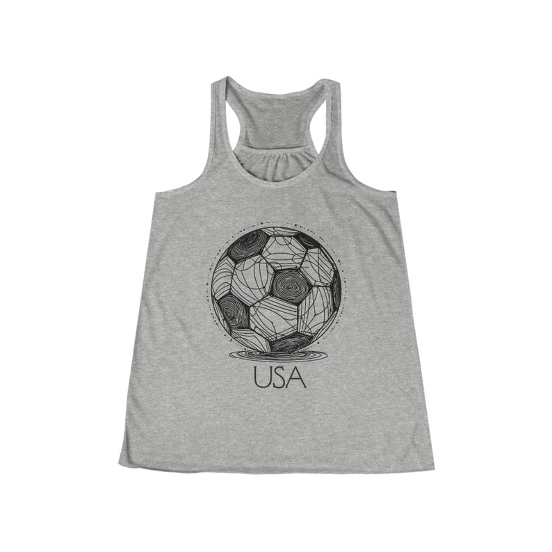 USA Soccer Tank Top USWNT FIFA World Cup T Shirt Futbol Women's Flowy Racerback Tank Athletic Heather