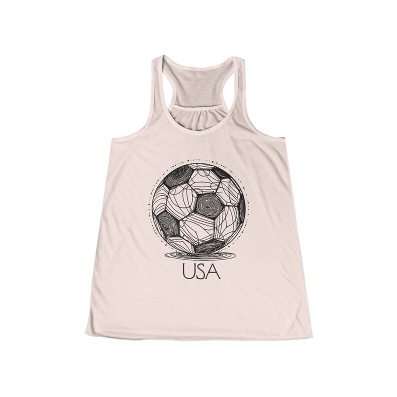 USA Soccer Tank Top USWNT FIFA World Cup T Shirt Futbol Women's Flowy Racerback Tank Soft Pink