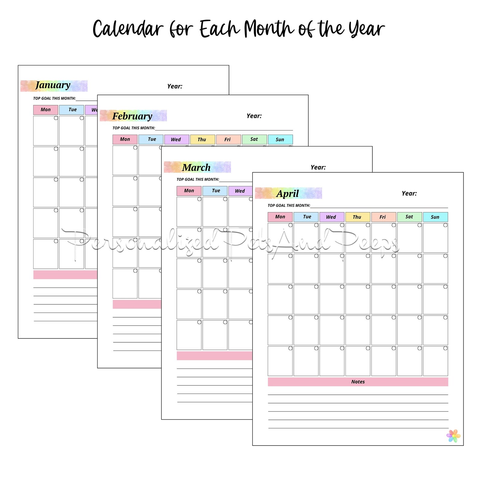 To Do List Printable BUNDLE, Daily Weekly Monthly Planner Instant ...