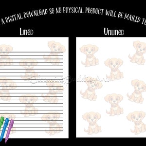 Doge Writing Notes Dog Themed Note Sheets, Printable Dog Stationary, Line and Unlined, Dog ...