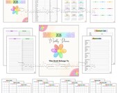 2026 Blank Calendar Printable PDF BUNDLE, Calendar Vertical, Monthly Organizer, Monthly Schedule, Monday Start, Print at Home Wall Calendar
