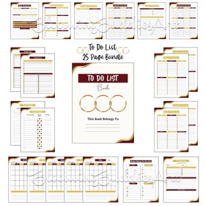 To Do List Printable, To Do List Bundle, To Do List Planner, Monthly To Do List, To Do List Pages, To Do Planner, Daily Task List