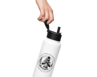 32 oz NASRS roestvrijstalen waterfles met rietje