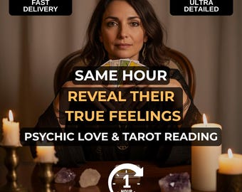Leitura psíquica na mesma hora revela sentimentos verdadeiros, insights precisos do tarot do amor e orientação espiritual.