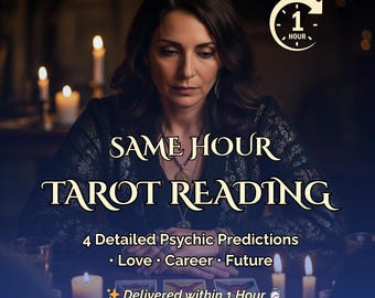 Lectura de Tarot personalizada de 4 cartas / Amor, carrera y vida
