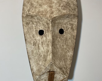 Beautiful Male Lega Mask - Unique African Tribal Art, African Art, Gift, Minimalist