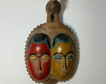Beautiful Baoulé harvest mask, African Art, African Wall Decor, Home Decor, Gift