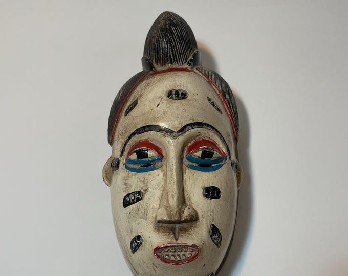 Classic Baoulé mask, African Art, African Wall Decor, Simple Mask, traditionnel Mask, Ivory Coast