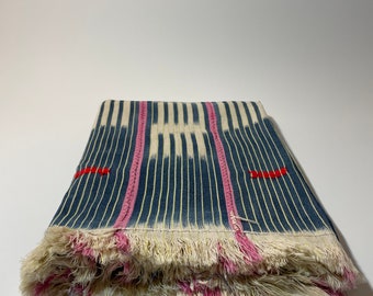 Gorgeous Baoulé cloth, African Fabric, African cloth, Blue Fabric, African Decor