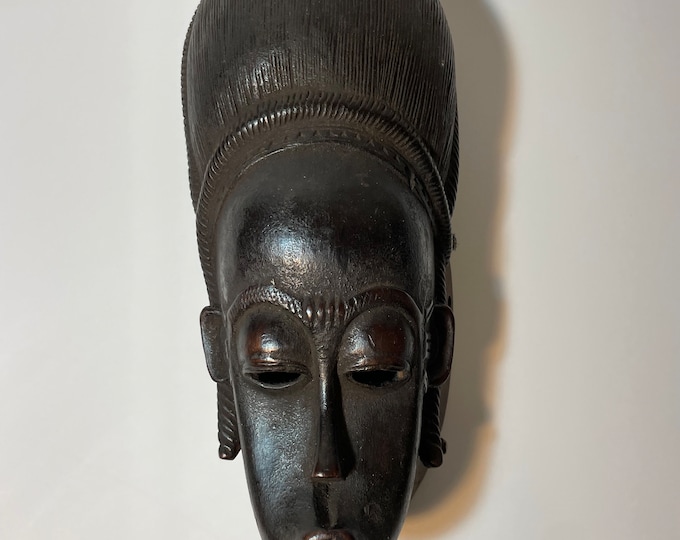 Gorgeous Vintage Baoulé mask, African Art, African Wall Decor, Home Decor, Gift