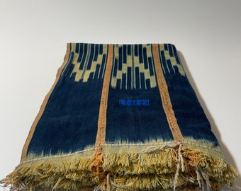 Beautiful Hand-Dyed Baoulé Cloth, Authentic African cloth ,African Textil,Tribal Fabric, Home Decor.