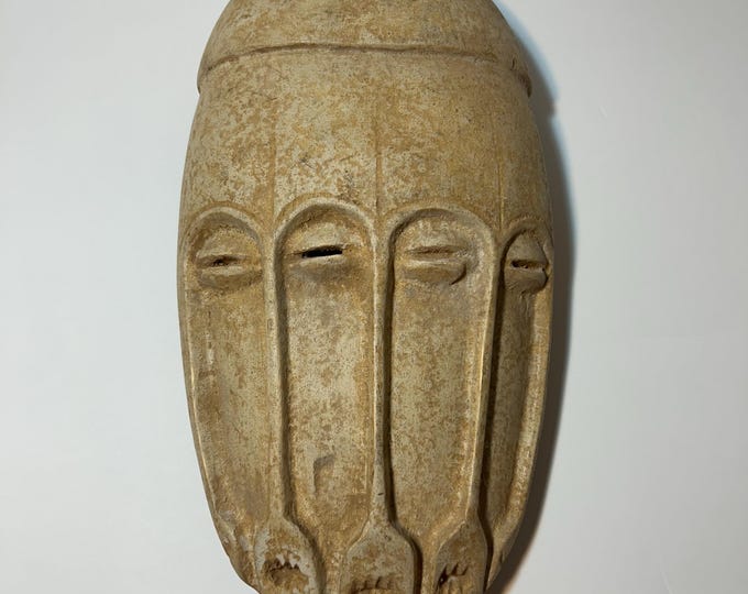 Handcrafted Divination Lega Male Mask- Unique African Tribal Art, African Art, Gift, Minimalist