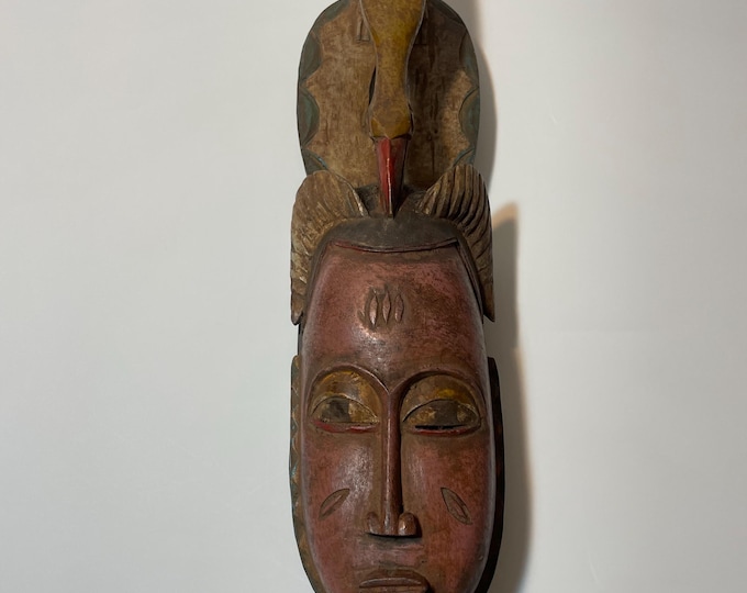 Baoulé harvest mask, African Art, African Wall Decor, Home Decor, Bird mask, Ivory Coast