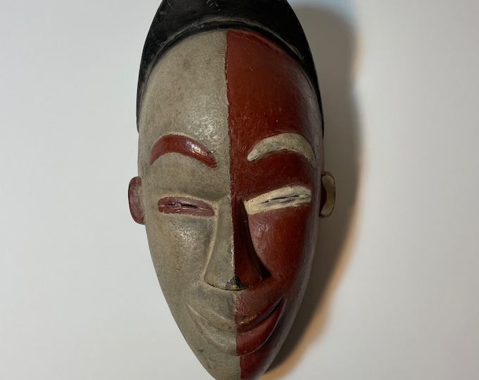 Hand carved Luba Mask from Gabon, African Art, Wall Art