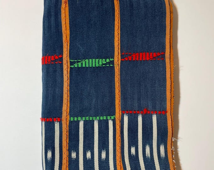 Beautiful Used handmade Baoule cloth, Authentic textile, Home Decor, DIY project