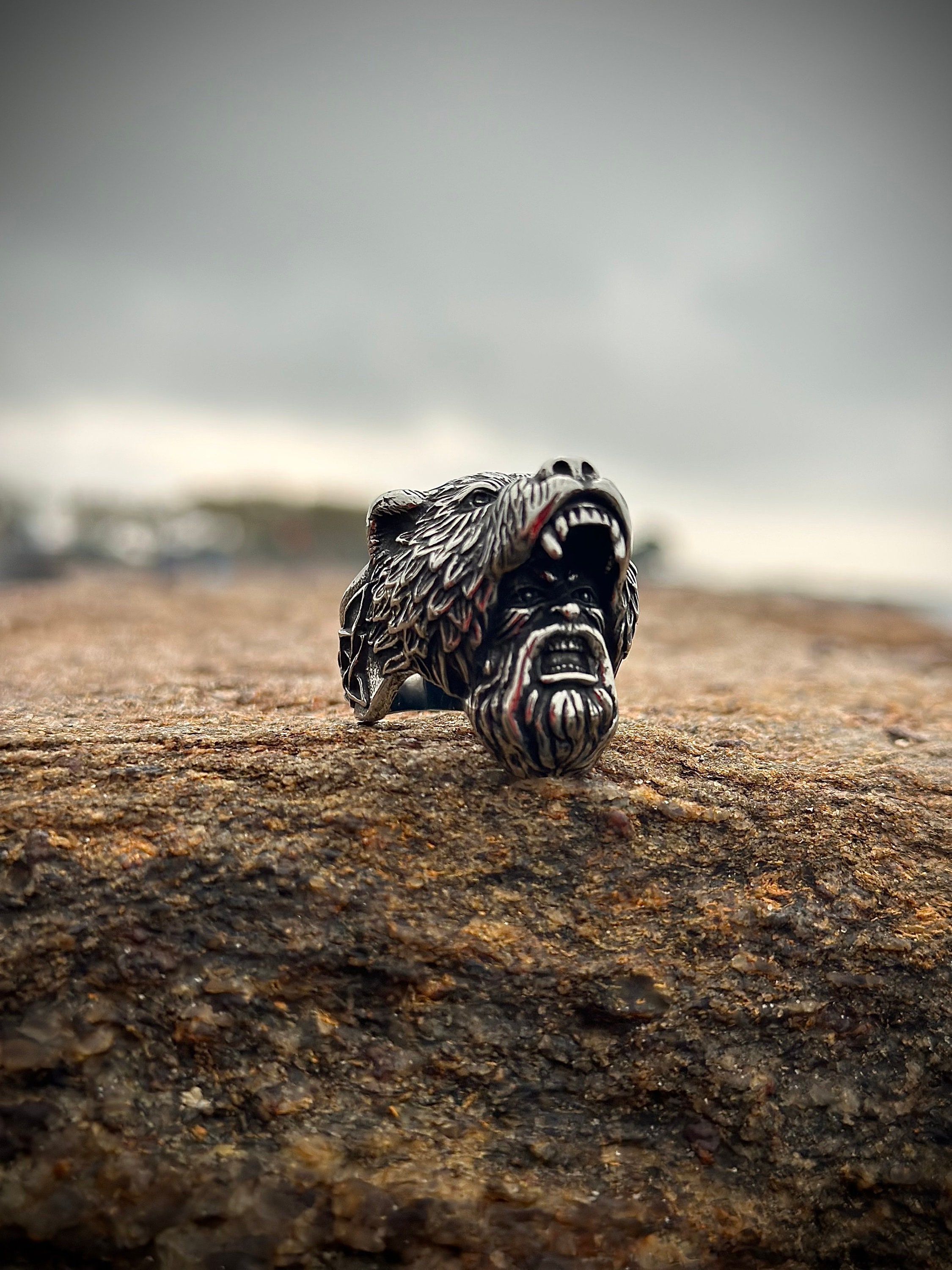 Nordic Spirit, Handcrafted Viking Bear Signet Ring, Men\'s Boys Creative  Gift. - Etsy