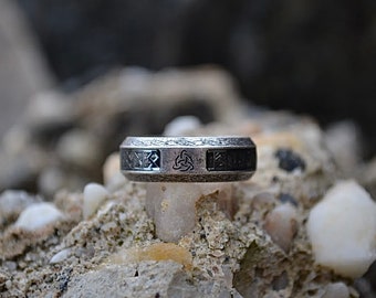 Runas míticas vikingas de congelación nórdica, anillo hecho a mano, idea creativa para hombres