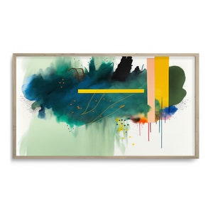 Samsung Frame TV Art|Abstract Color Art|Art for Frame TV|Bright Watercolor Drawing|Downloadable Contemporary Artwork|Colorful Tones Art