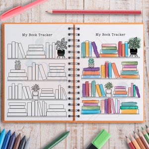 Printable Book Tracker Books to Read Planner Reading List Multiple Sizes Print on Your Own