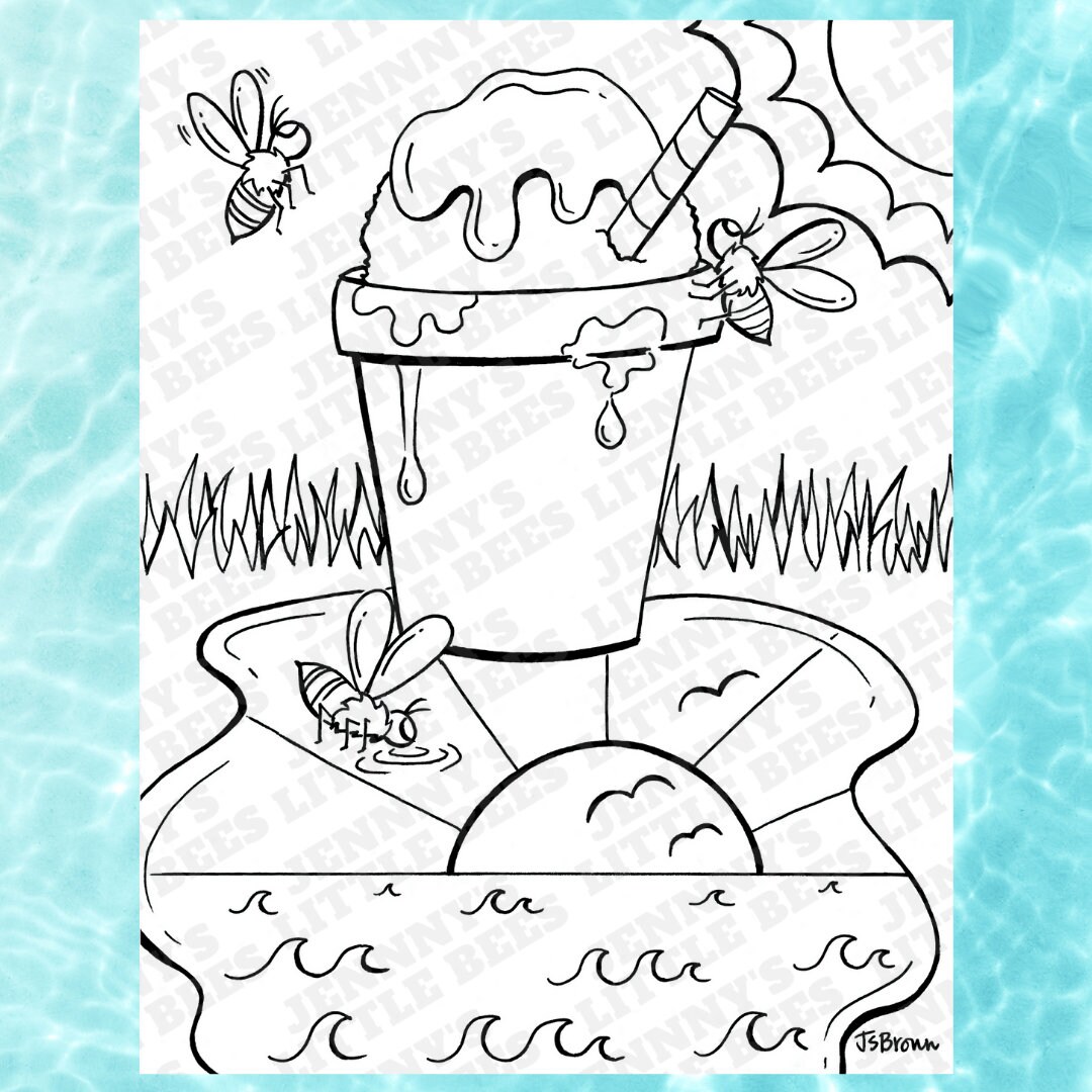 Snowball Coloring Page -summer Color Sheet -seasonal Coloring Page ...