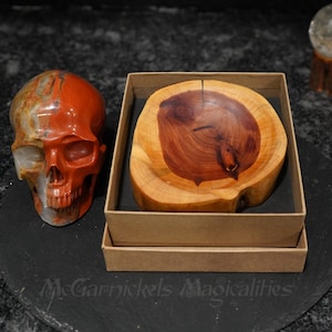 Offering Bowl 5.25''/ McGarnickels Eastern Red Cedar Altar Bowl Goddess Bowl Incense Burner Portable Altar Table Candle Holder OOAK