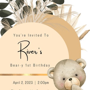Bear-y First Birthday Boho