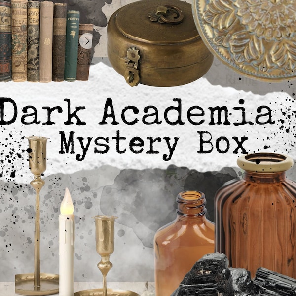 Dark academia mystery box | Indie room decor