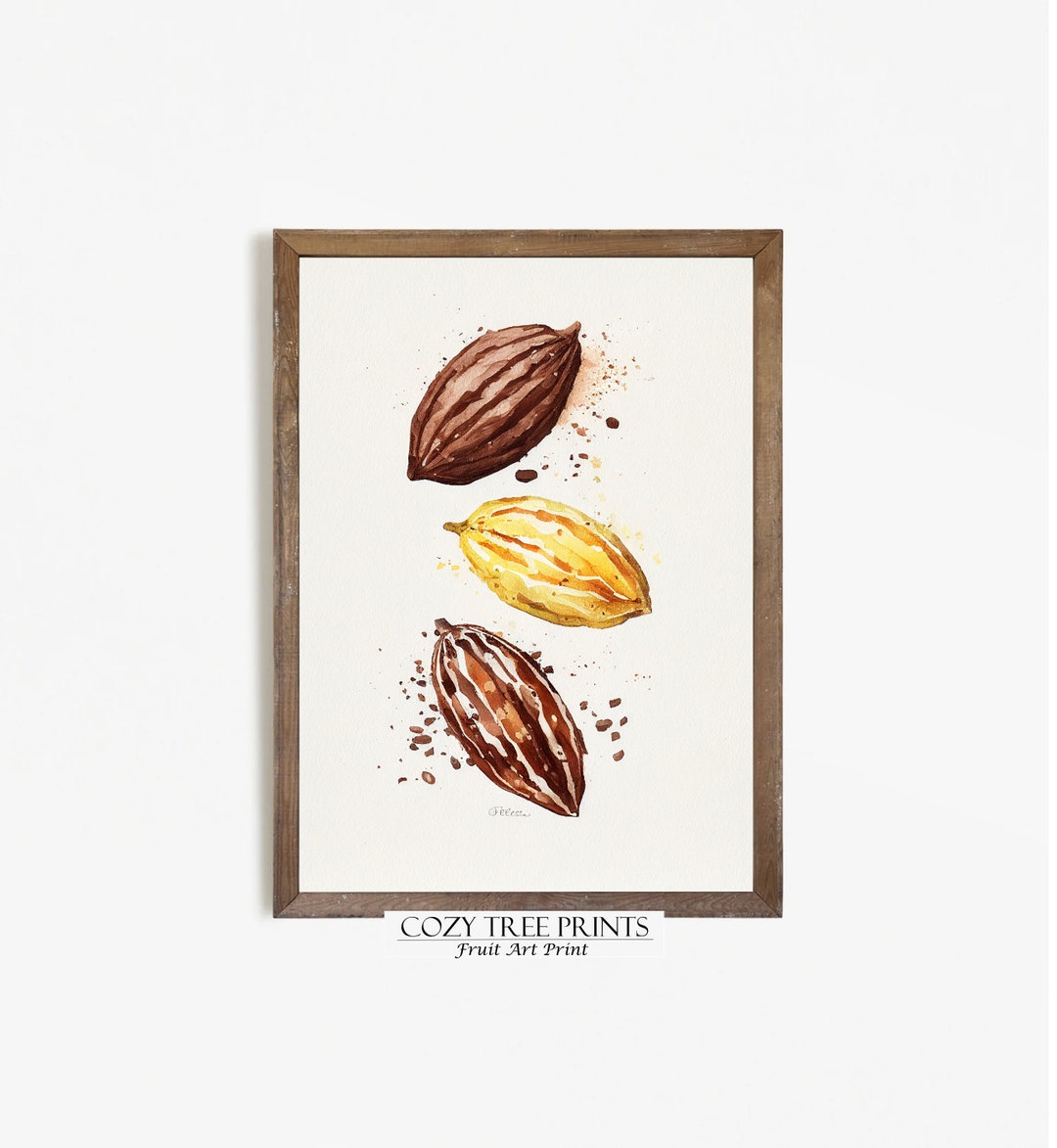 Printable Cacao Varieties Watercolor, Fruit Art Print, Wall Art Digital Download - Etsy