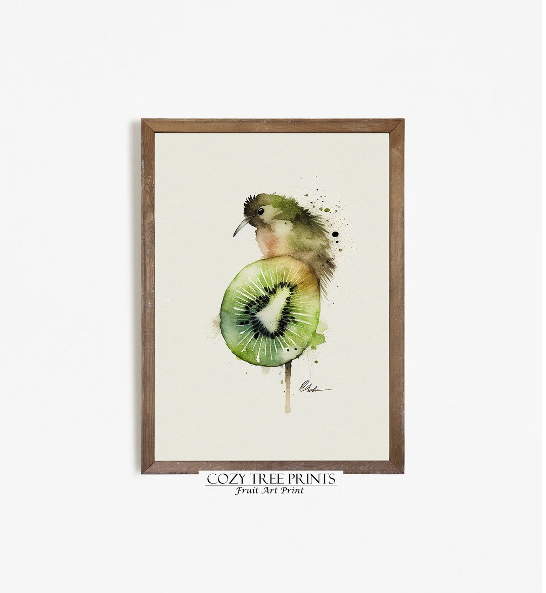 Printable Kiwi Watercolor, Printable Bird Watercolor, Fruit Art Print, Wall Art Digital Download ...