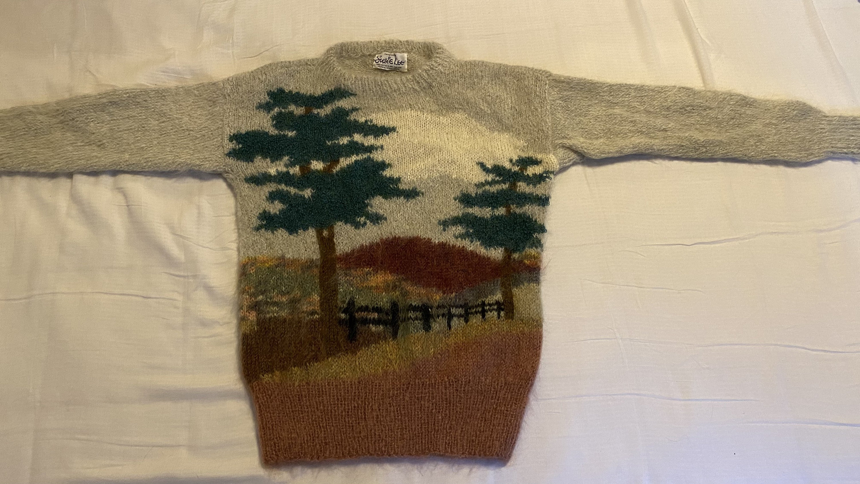 Susie Lee | Vintage Mohair Sweater | 1980s | Country Scene