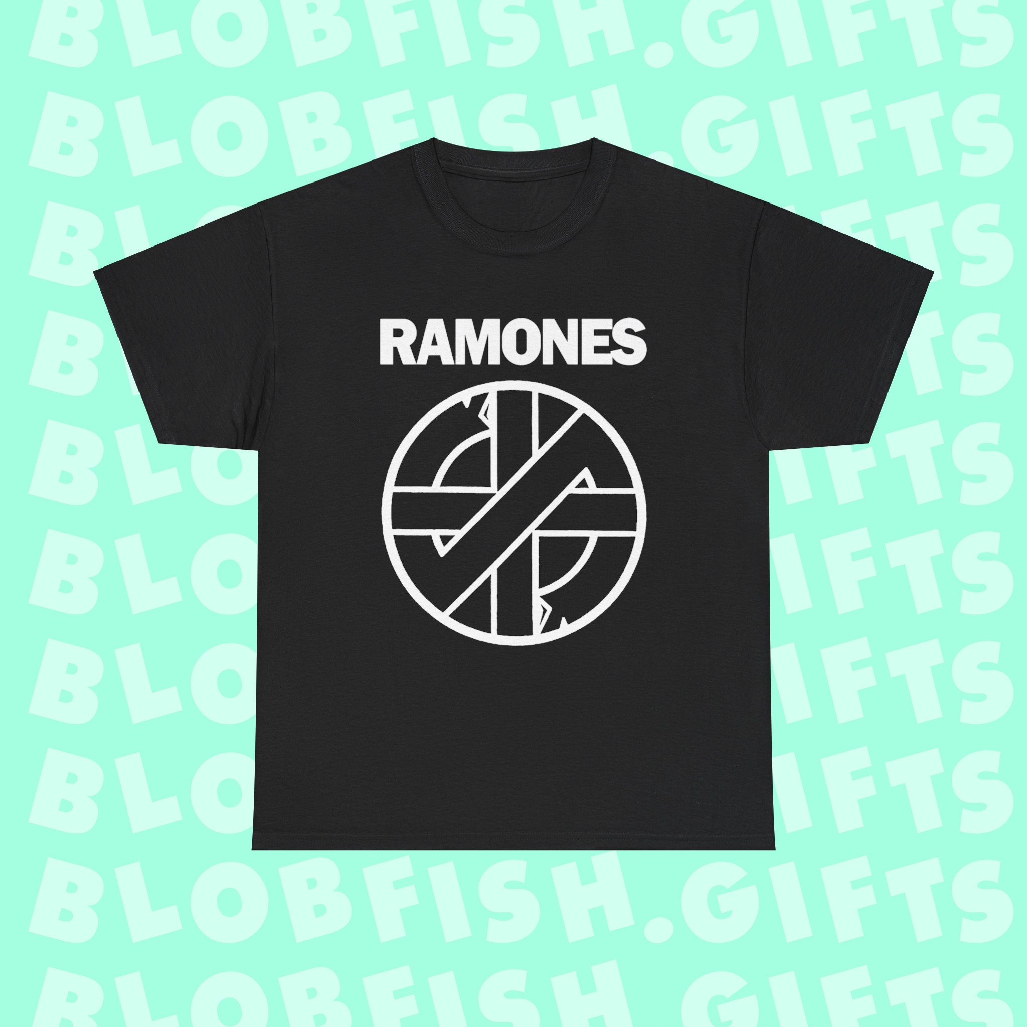 T-shirt Officiel Ramones Logo Seal - Homme - Noir Coton - Neuf Avec étiquettes