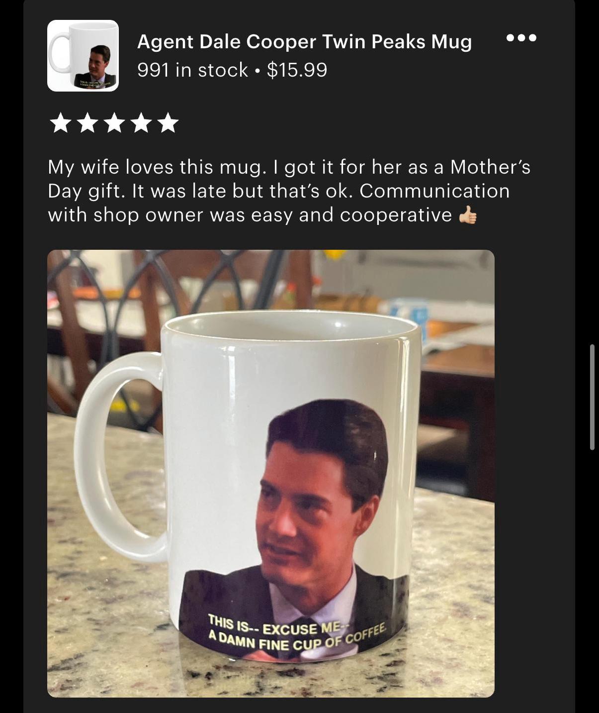 Agent Dale Cooper Twin Peaks Mug - Etsy