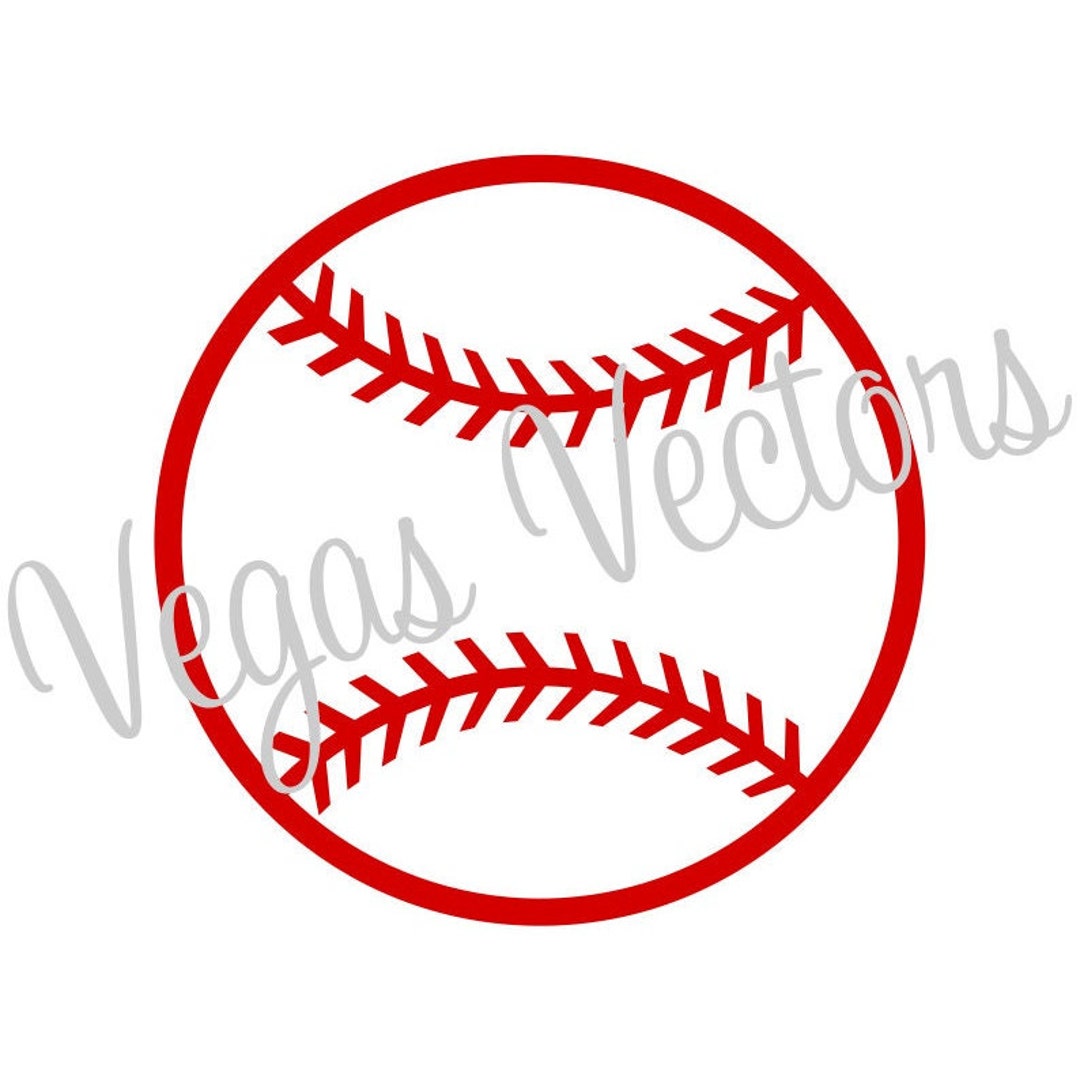 Baseball Outline SVG Baseball Outline Clipart PNG Digital Etsy