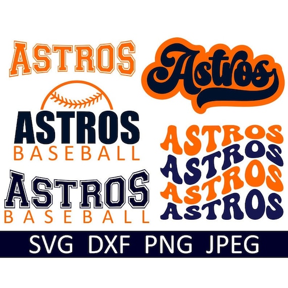 Retro Houston Astros Baseball MLB SVG Cutting Digital File