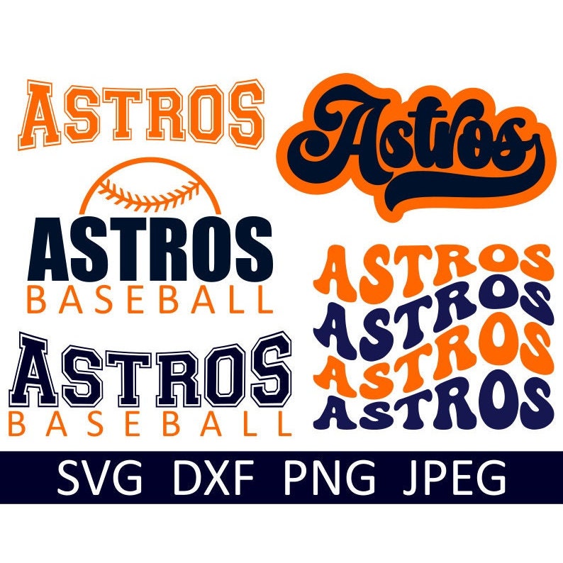 Houston Astros Retro Throwback 1960s-1970s Team Name Logo Vinyl