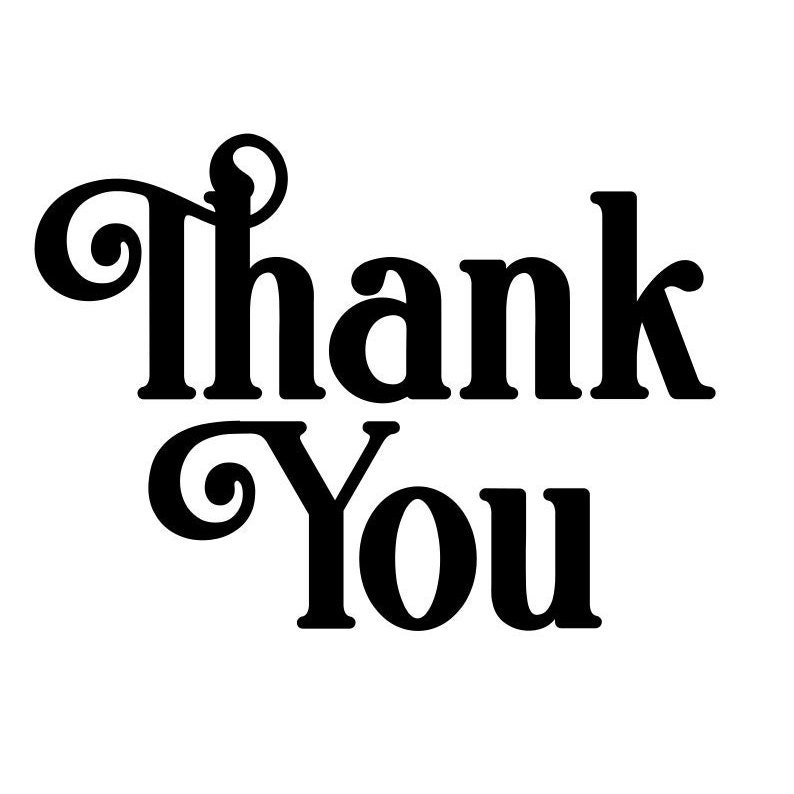 Thank You SVG Thank You Sign SVG Thank You Clipart Digital - Etsy
