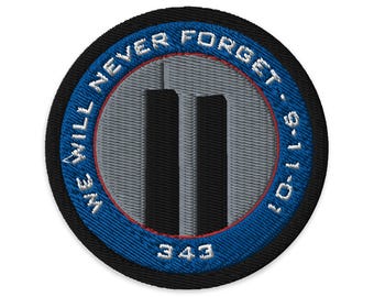 Twin Towers 9-11 343 Patriot America Gift Embroidered Patch
