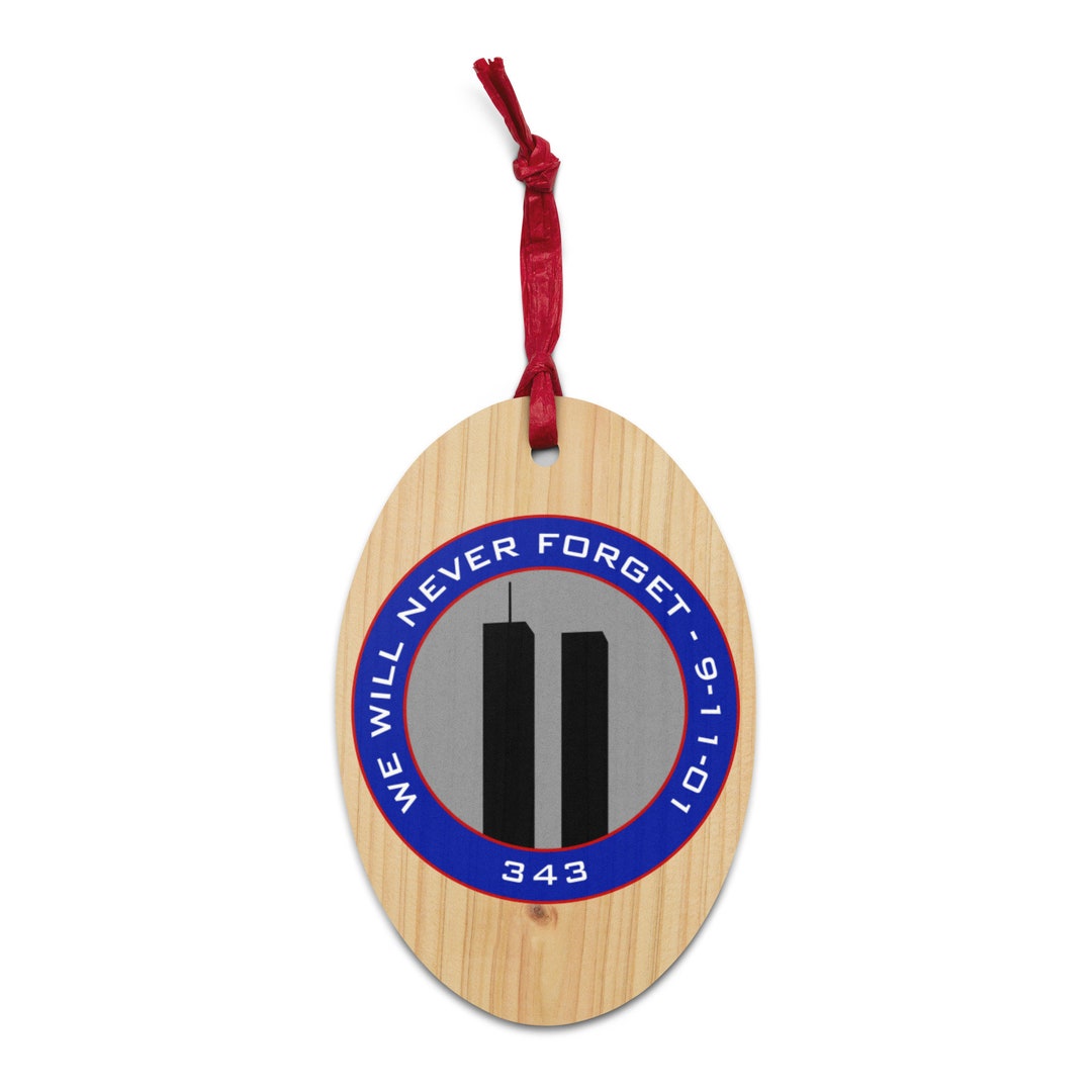 9-11 Patriot Twin Towers Firefighter 343 Gift Magnet Christmas Wood ...