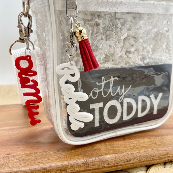 CHARM-ONLY** for Game Day Stadium Bag | Graduation Gift | Crossbody Purse | Clear | School Spirit | College |