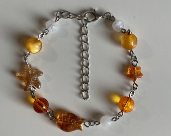 orange star and fish bracelet