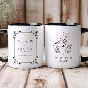 Velaris Kaffeebecher, ACOTAR Merch, The Night Court, Bücherwurm, Buchliebhaber, Gericht der Dornen und Rosen, Rhysand Feyre, Sarah J Mass Merch, SJM