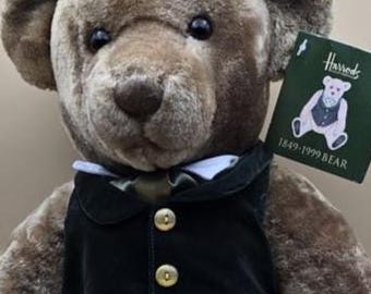 Vintage Harrods London Teddy Bear 150th Anniversary 1849 - 1999