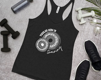 Mamma del bambino in canotta da allenamento, mamma forte canotta da palestra