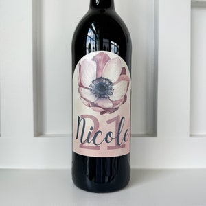 Personalized Milestone Birthday Wine Labels, 21st, 30th, 40th 50th, 60th, 70th, Unique Birthday Gift for Friend, Gift for Wine Lover