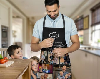 Personalized Photo Apron: Custom Cooking Gift for Chef, BBQ Master