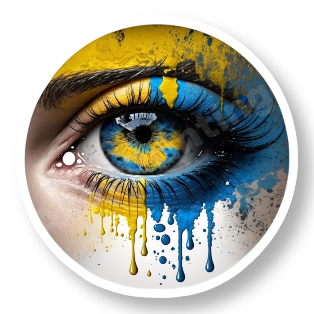 Ukrainian Sticker,ukraine, Stickers, Ukrainian Stickers, UA, Decals Etsy