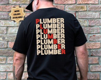 Plumber T-Shirt, Retro Style Graphic Tee, Gift for Him